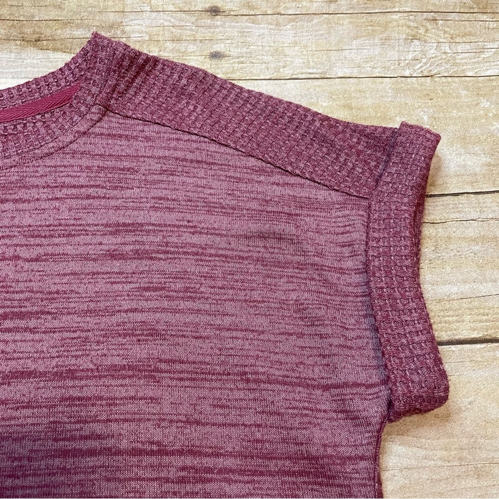 Cupio Burgundy Sweater Cap Sleeve Blouse | M - Picture 4 of 7
